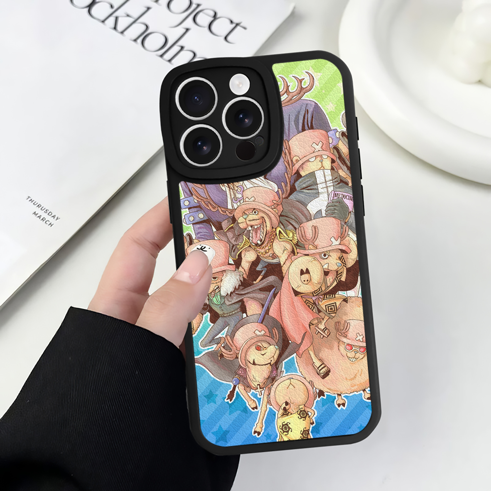 （画像用） ワンピース ONE PIECE 【iPhone 16シリーズ対応】シリコンスマホケース（レザー調） 材質：シリコン